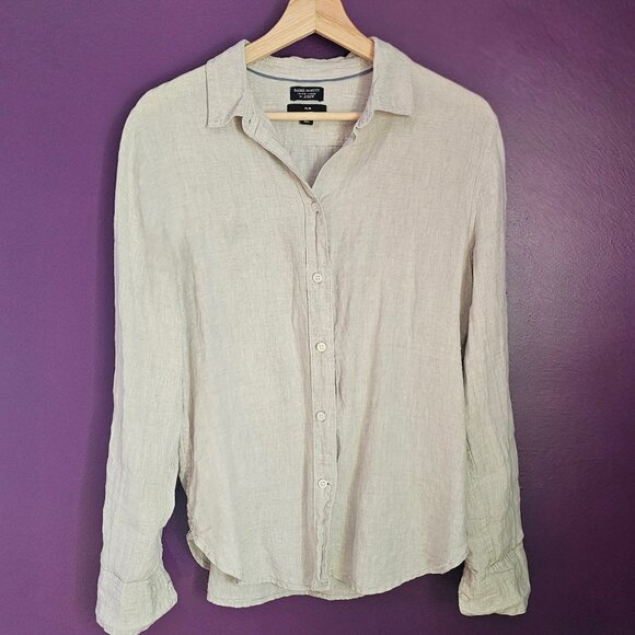 Baird McNutt for J.Crew Women's Linen Button Up - Size 10 - Picture 1 of 6